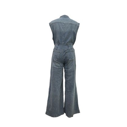 Selena Wide Leg Denim Jumpsuit 4