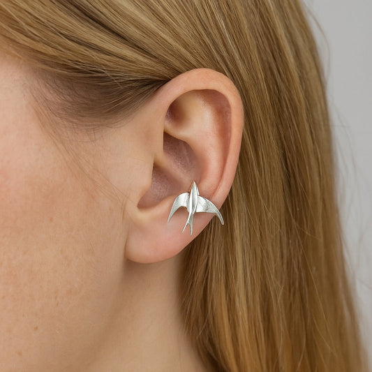 Selene Swallow Bird Clip-On Earrings 0