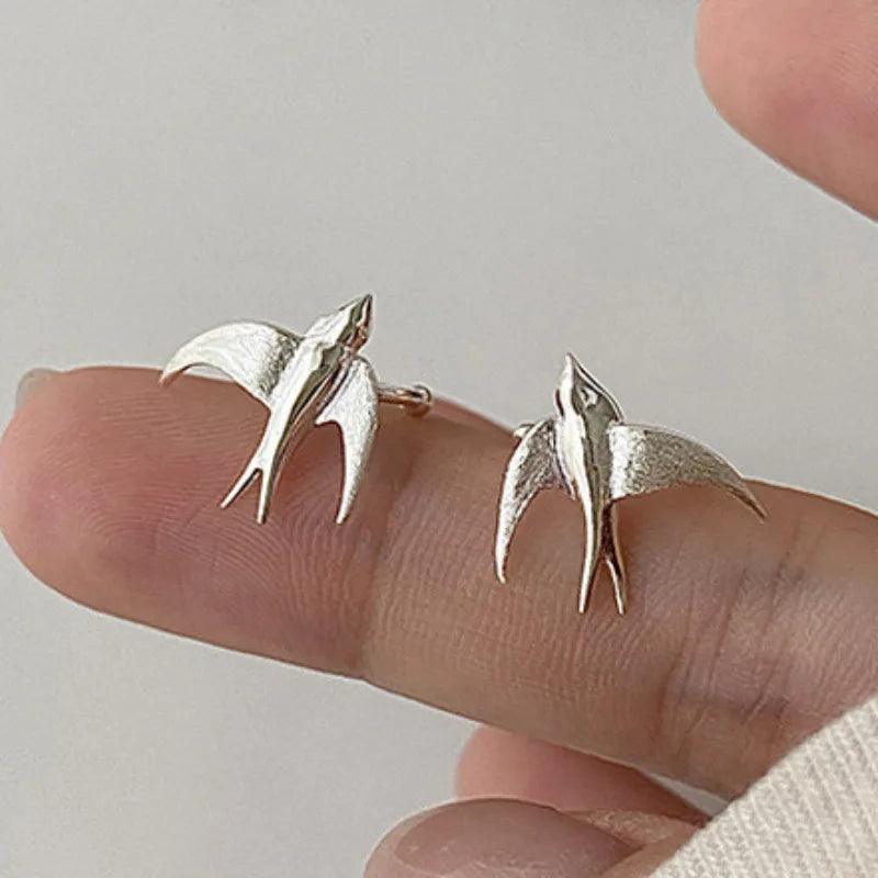 Selene Swallow Bird Clip-On Earrings 1