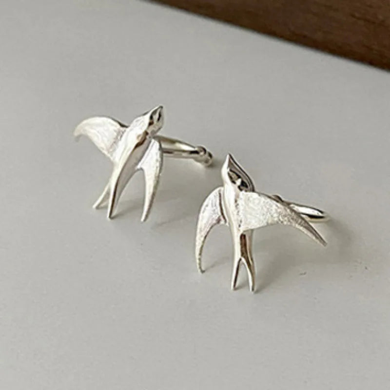Selene Swallow Bird Clip-On Earrings 2