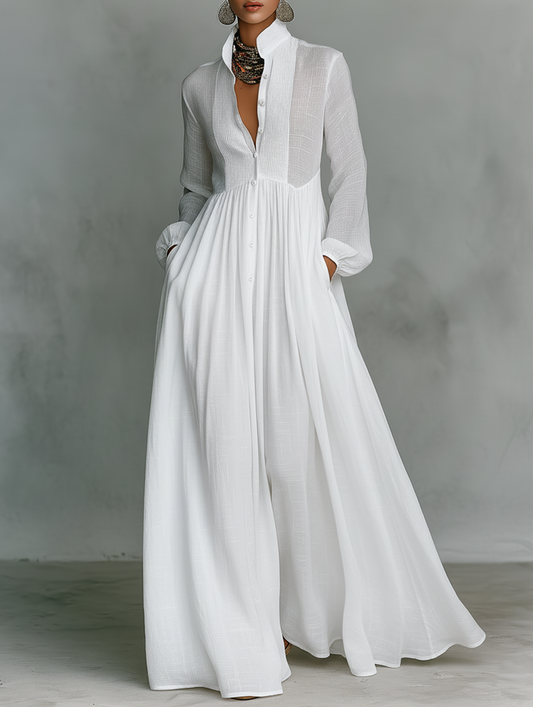 Sienna Button-Front Maxi Dress 0