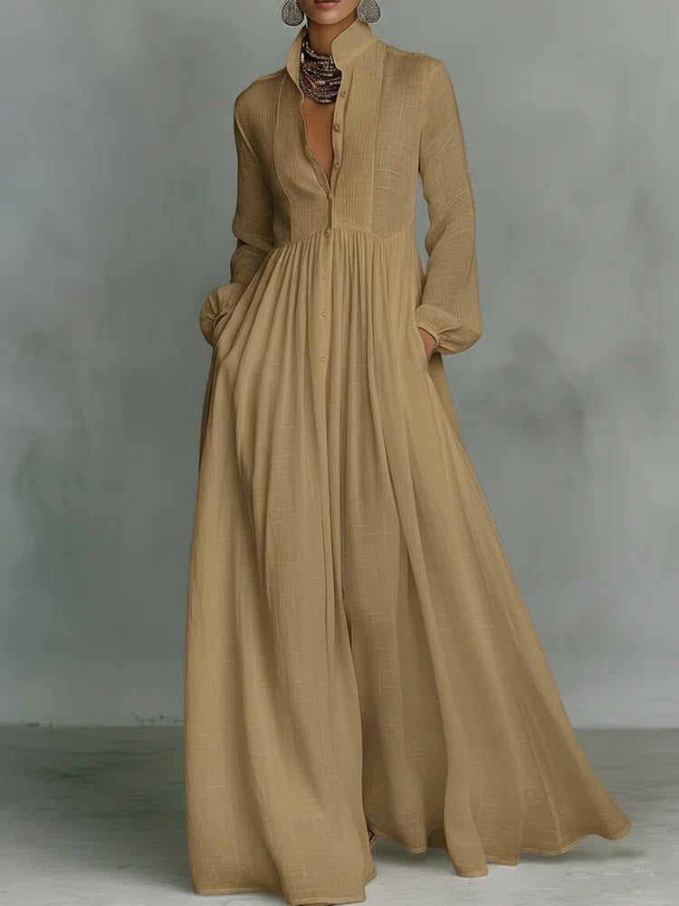 Sienna Button-Front Maxi Dress 10