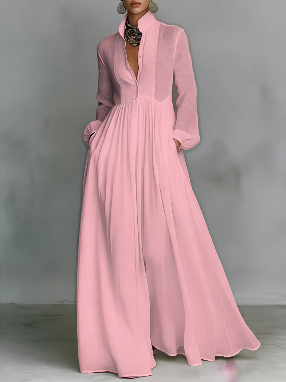 Sienna Button-Front Maxi Dress 9