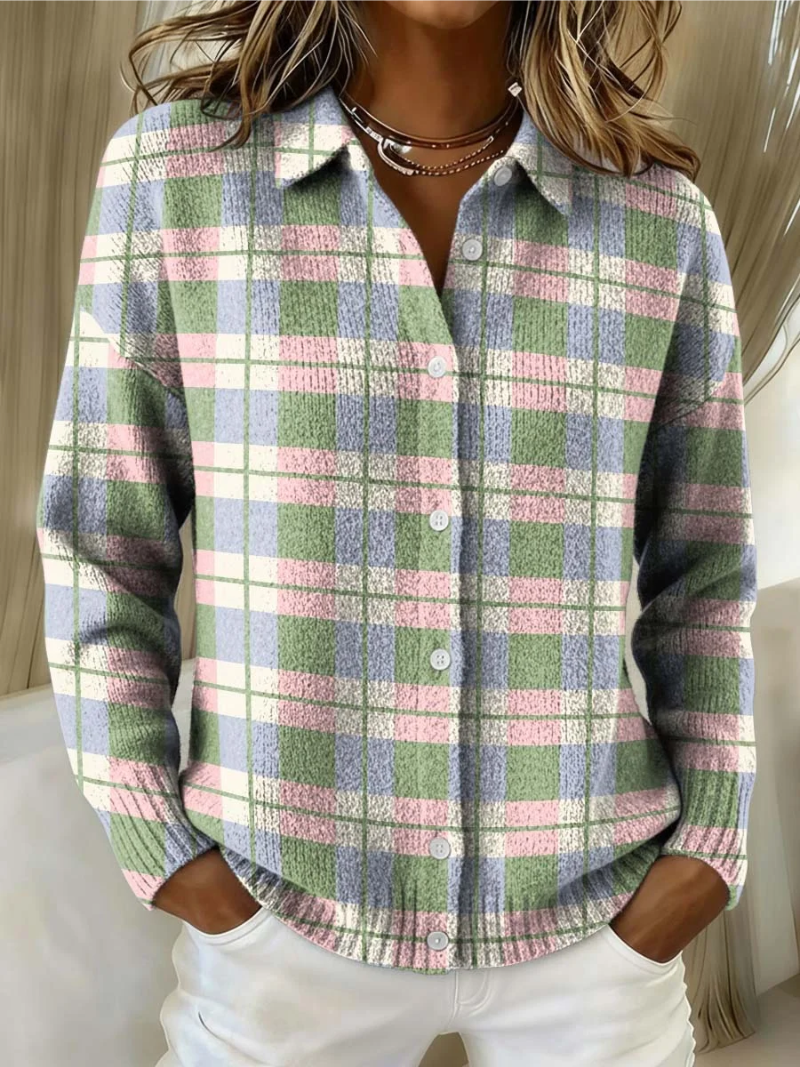 Sienna Classic Plaid Cardigan 0