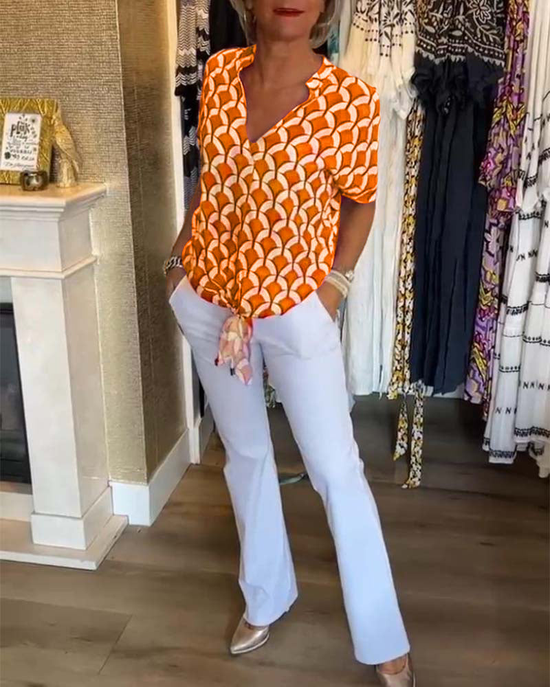 Sienna Printed Casual Top 10
