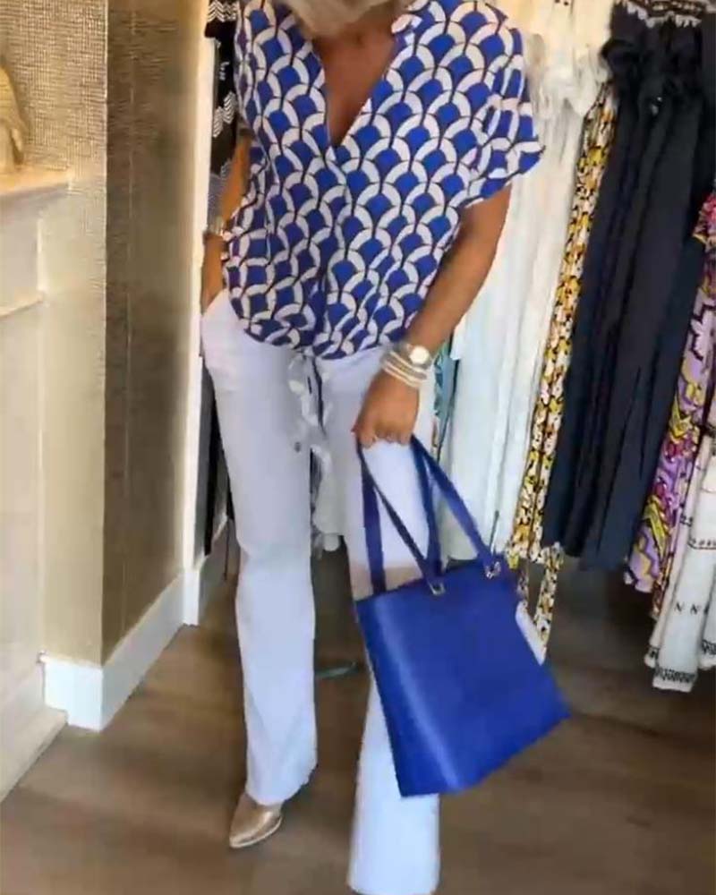 Sienna Printed Casual Top 4