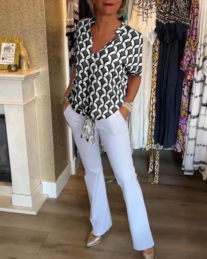 Sienna Printed Casual Top 9