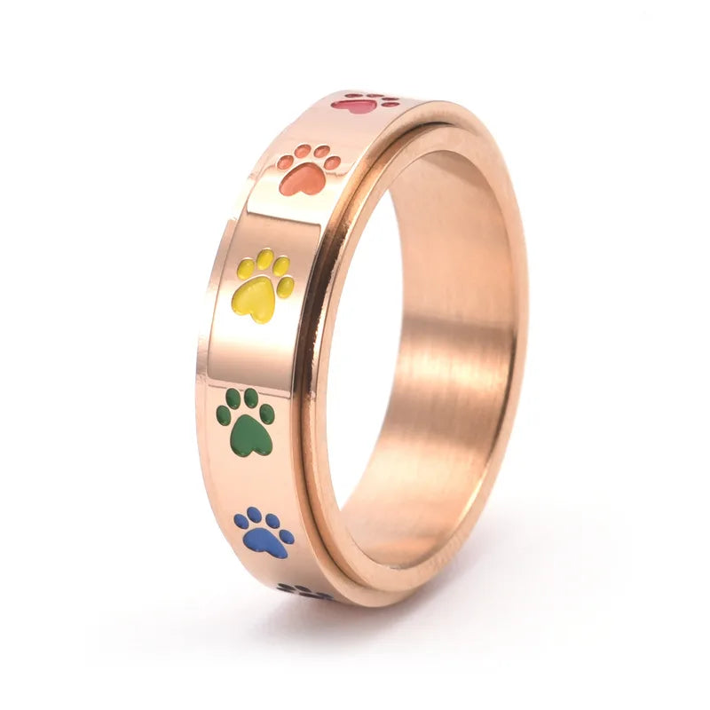 Sienna Spinning Paw Ring 0