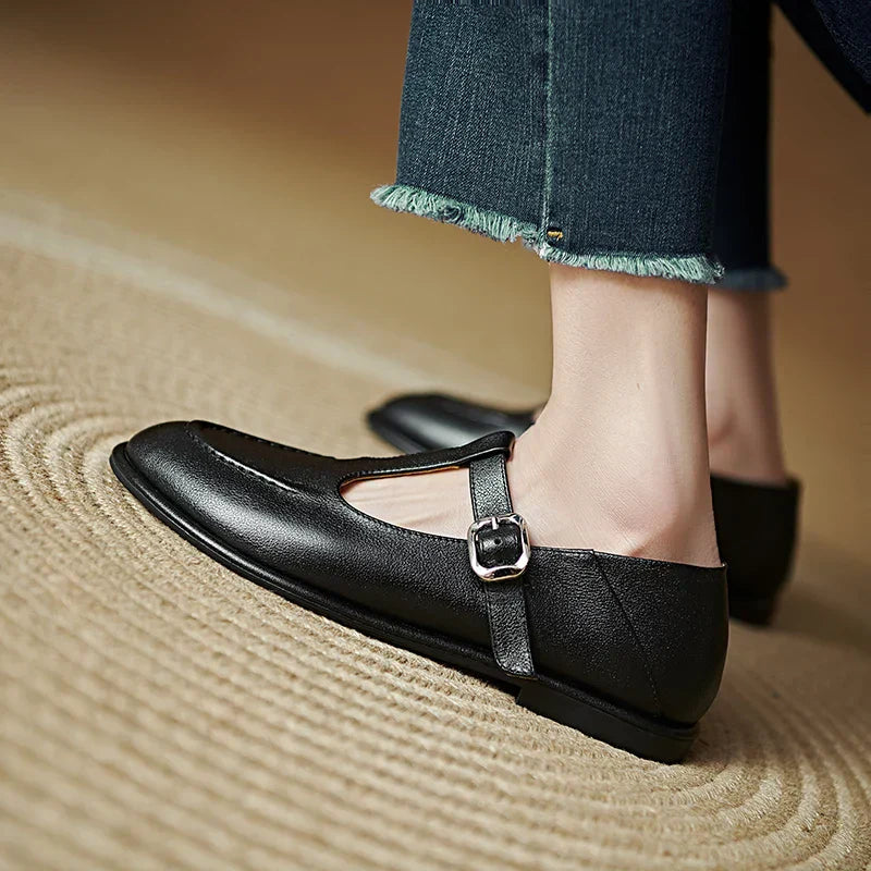 Sienna T-Strap Low Heels 2