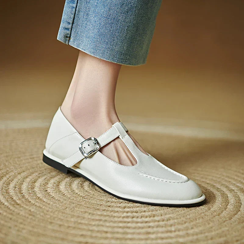 Sienna T-Strap Low Heels 3