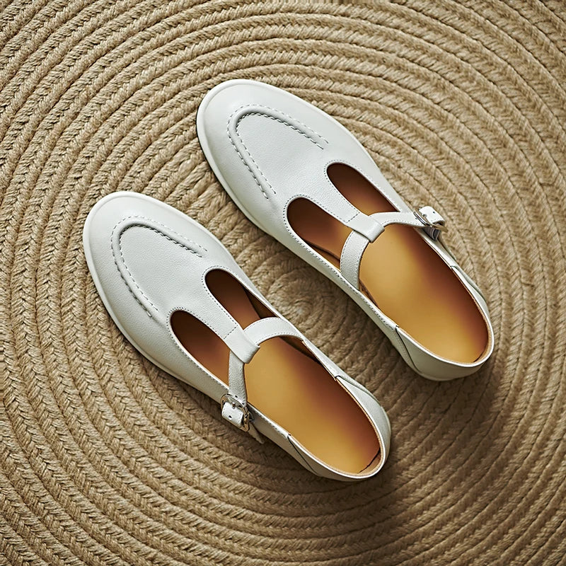 Sienna T-Strap Low Heels 5