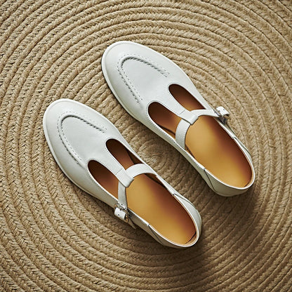 Sienna T-Strap Low Heels 5