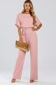 Women's Wide-Leg Jumpsuit with Belt – Tailored Structured One-Piece 11