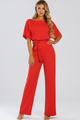 Women's Wide-Leg Jumpsuit with Belt – Tailored Structured One-Piece 9