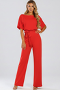 Women's Wide-Leg Jumpsuit with Belt – Tailored Structured One-Piece 9
