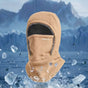 Full-coverage balaclava hood with face covering and extended neck panel
