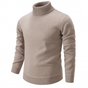 Men's long-sleeve ribbed turtleneck sweater