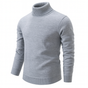 Men's long-sleeve ribbed turtleneck sweater