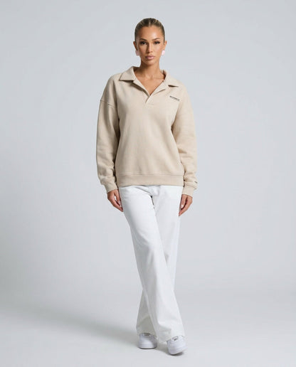 Women's oversized hooded lounge hoodie with long sleeves and ribbed trims