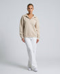 Women's oversized hooded lounge hoodie with long sleeves and ribbed trims