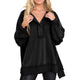 Women's multicolour striped half-zip sweatshirt