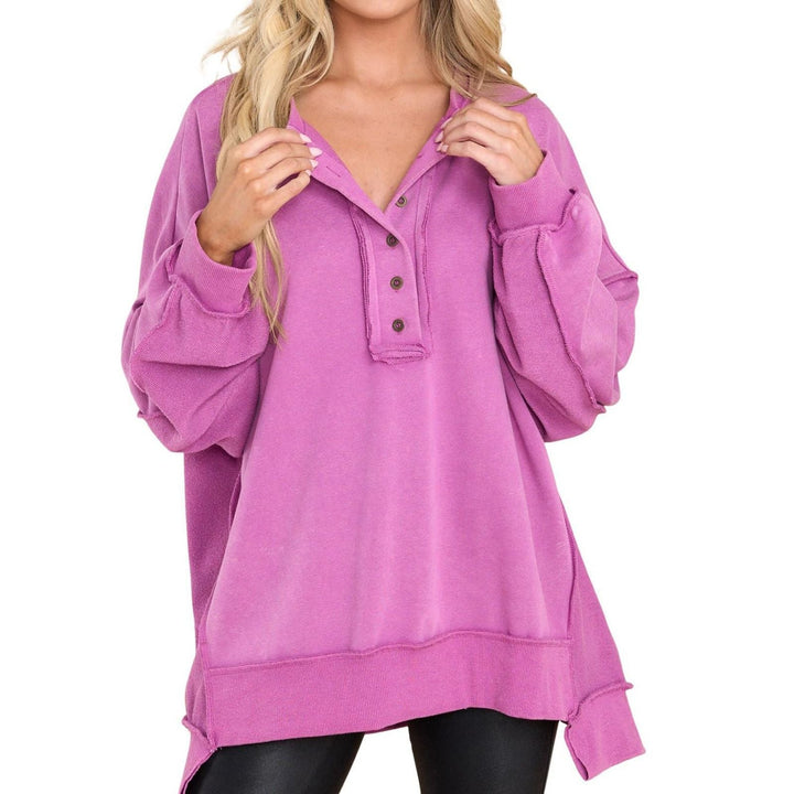Women's multicolour striped half-zip sweatshirt