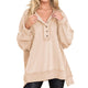 Women's multicolour striped half-zip sweatshirt