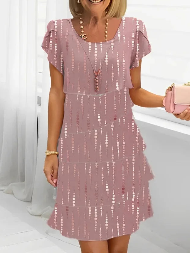 Vera A-Line Ruffle Dress 0