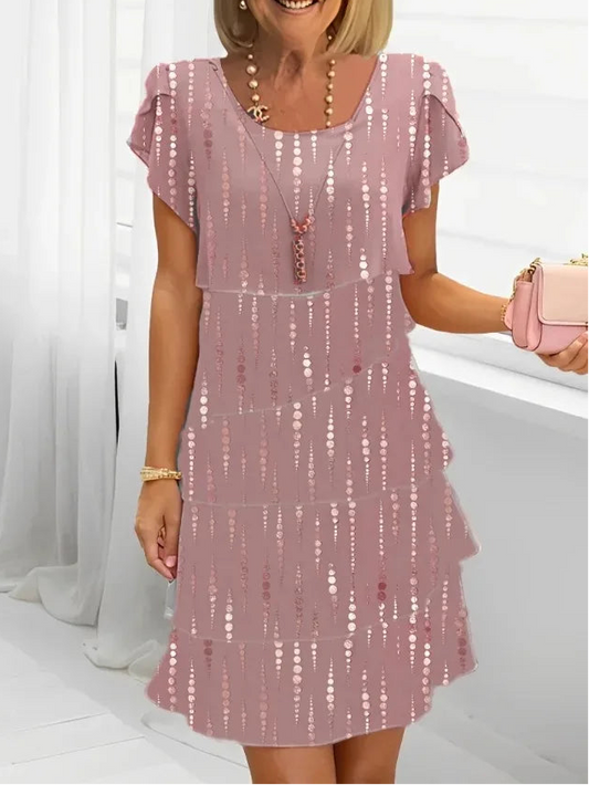 Vera A-Line Ruffle Dress 0