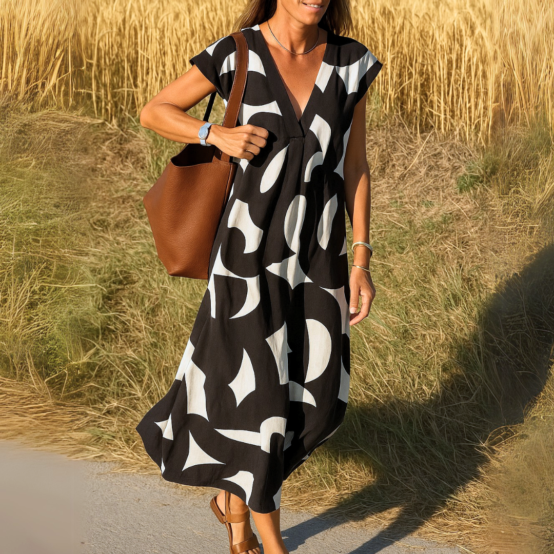 Vera Lightweight V-Neck Dress 0
