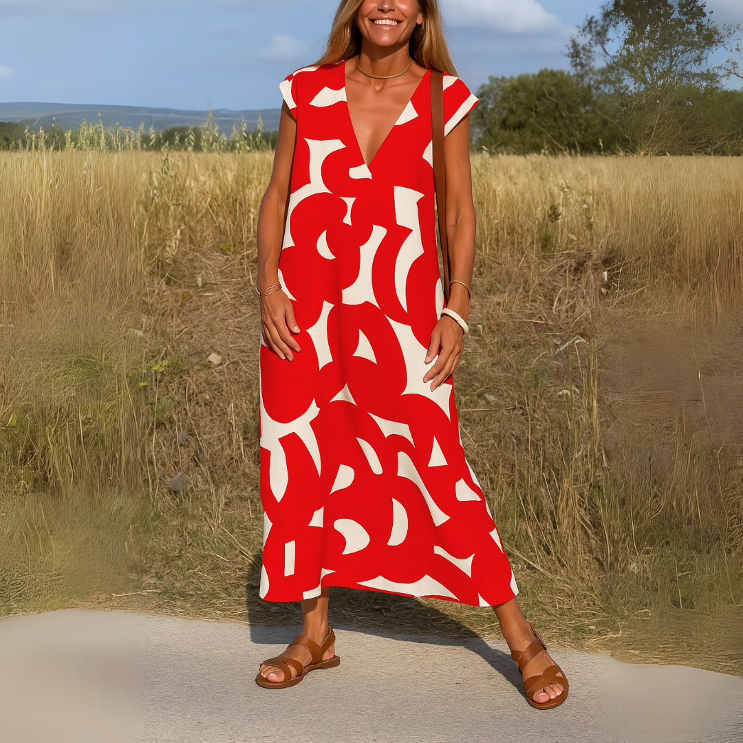 Vera Lightweight V-Neck Dress 4