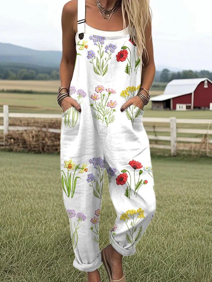 Willa Casual Floral Jumpsuit 0