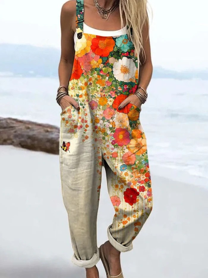 Willa Floral Casual Jumpsuit 0
