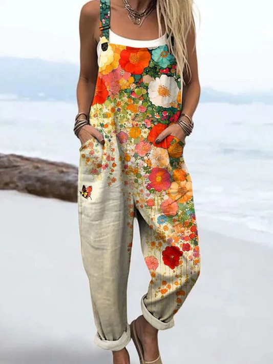 Willa Floral Casual Jumpsuit 0