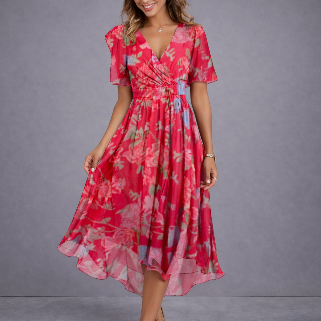 Willa Floral Wrap Midi Dress 1