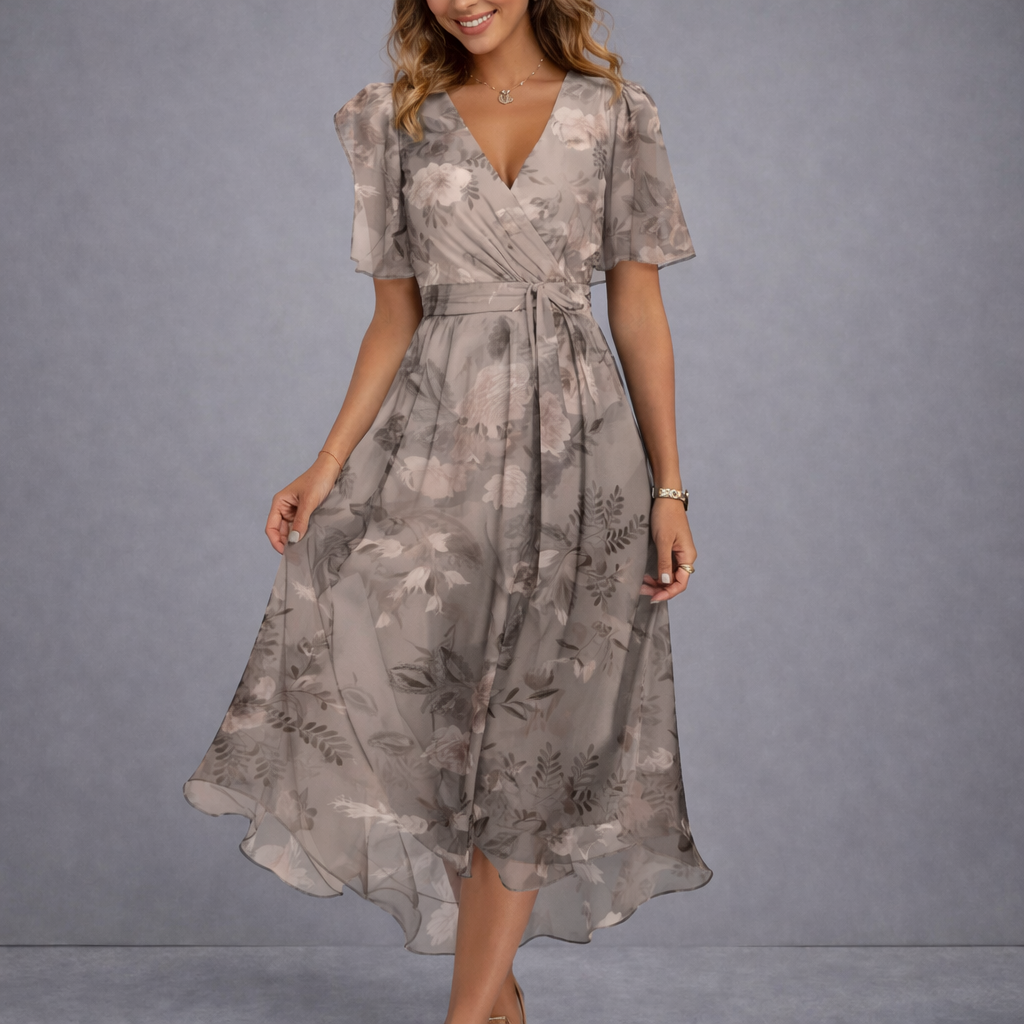 Willa Floral Wrap Midi Dress 2