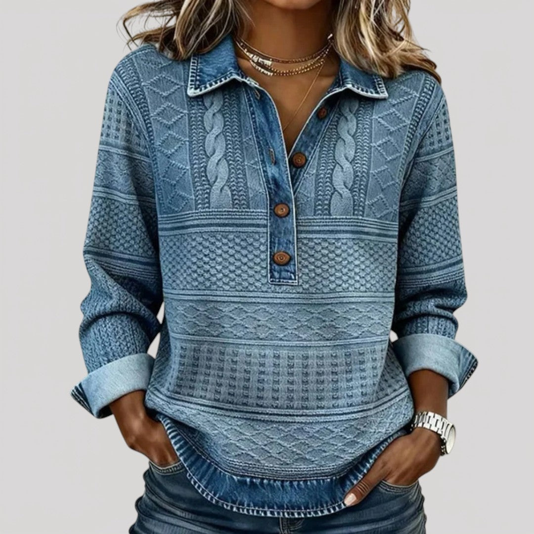 Willa Textured Print Top 0