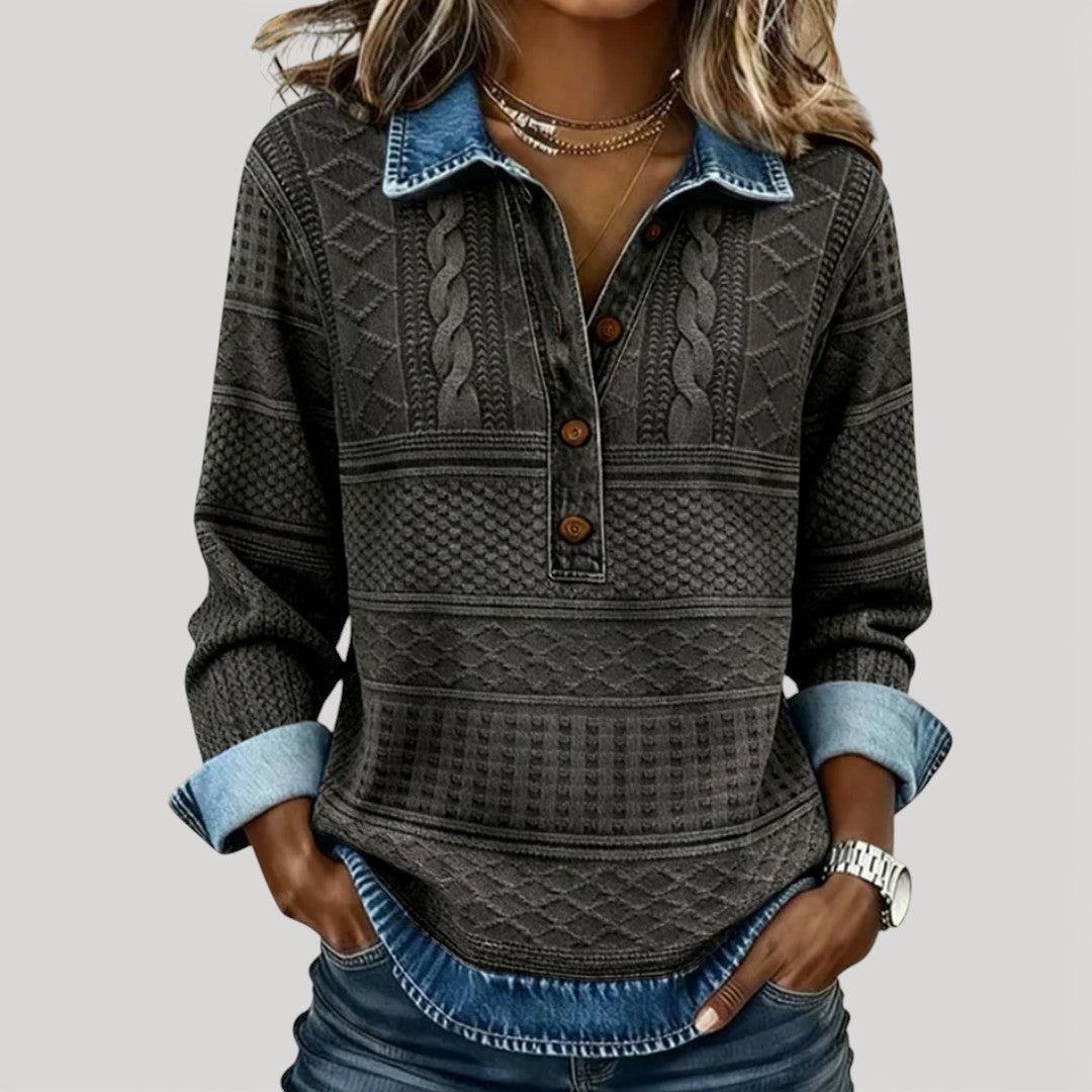 Willa Textured Print Top 1