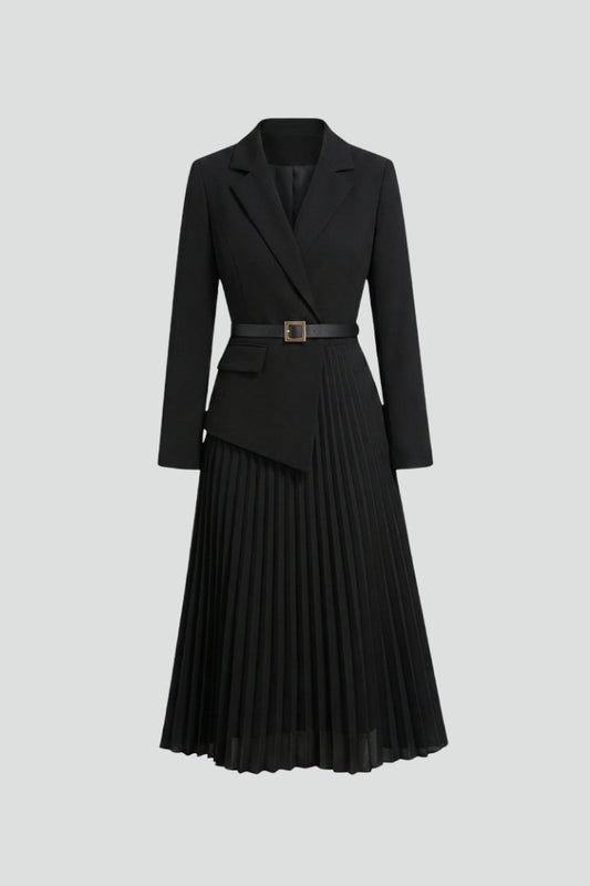 Women's Belted Blazer Dress – Tailored Wrap Jacket Dress for Office & Events 1