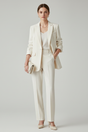 Women's Suit Set – Fitted Tailored Blazer & Straight-Leg Trousers for Workwear 2