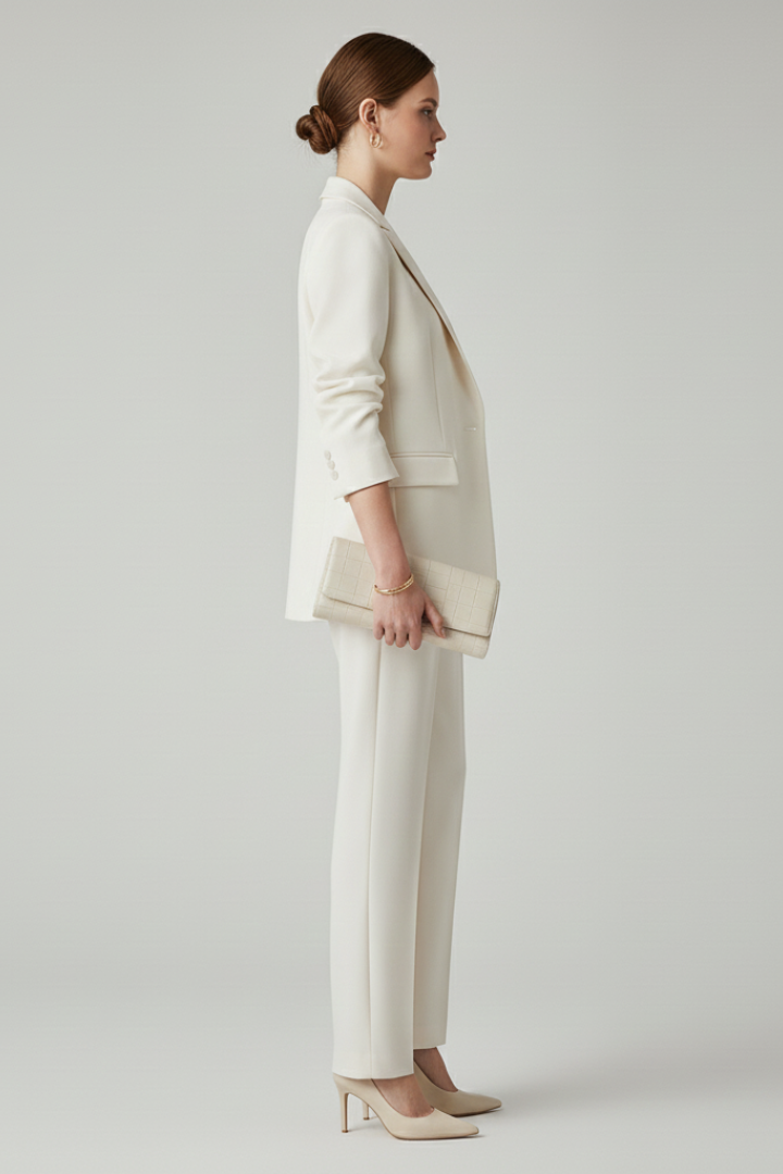Women's Suit Set – Fitted Tailored Blazer & Straight-Leg Trousers for Workwear 3
