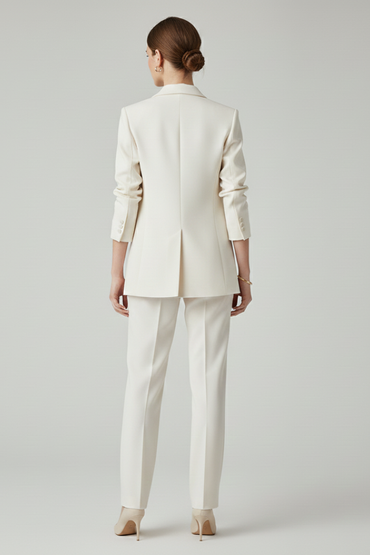 Women's Suit Set – Fitted Tailored Blazer & Straight-Leg Trousers for Workwear 5