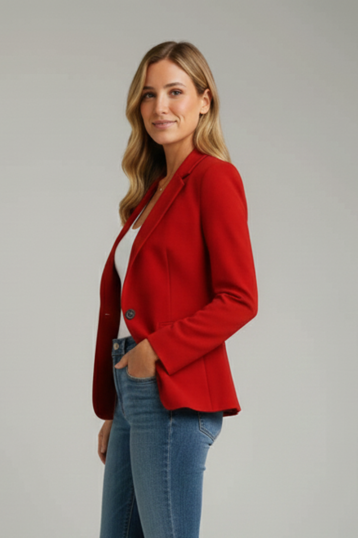 Women's Blazer with Notched Collar – Tailored Single Jacket for Office & Smart Wear 3