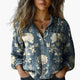 Women's Paisley Blouse — Long-Sleeve Tailored Lightweight Casual Blouse