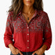 Women's Paisley Blouse — Long-Sleeve Tailored Lightweight Casual Blouse