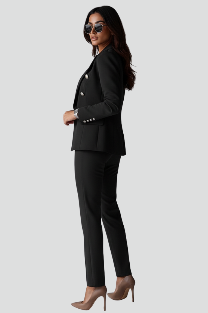 Women's Two-Piece Suit Set – Tailored Blazer & Straight-Leg Trousers for Office & Workwear 5
