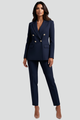 Women's Two-Piece Suit Set – Tailored Blazer & Straight-Leg Trousers for Office & Workwear 11