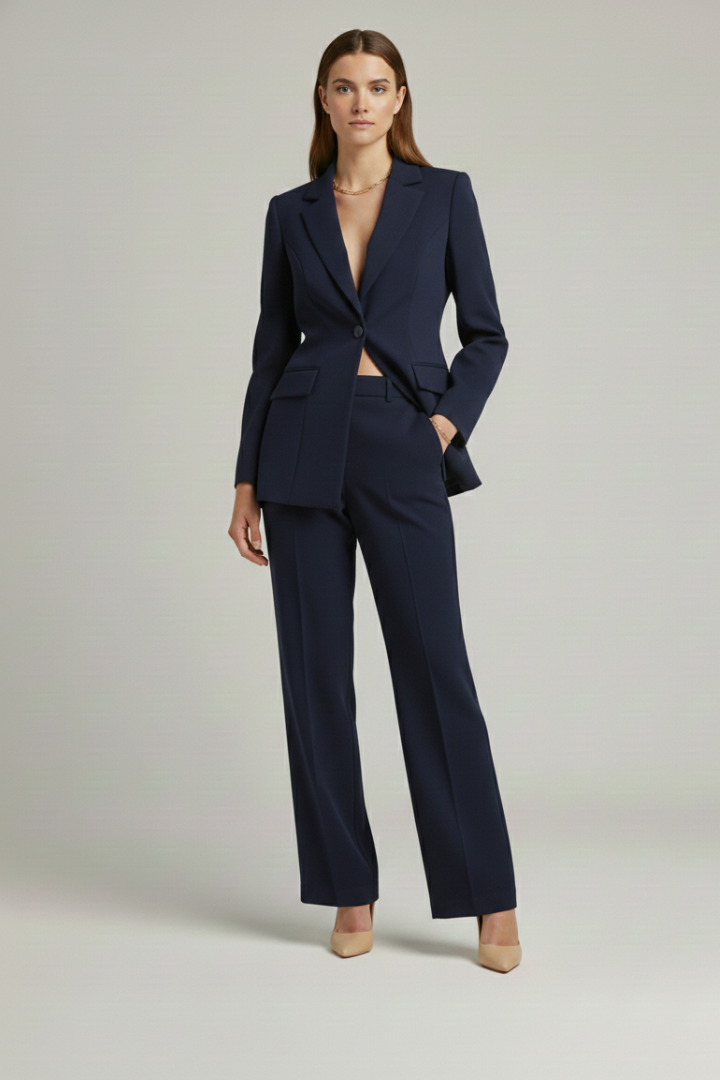 Women's Suit Set – Tailored Blazer & Wide-Leg Trousers for Office & Smart Occasions 10