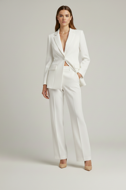 Women's Suit Set – Tailored Blazer & Wide-Leg Trousers for Office & Smart Occasions 8