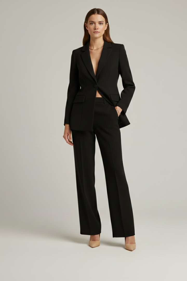 Women's Suit Set – Tailored Blazer & Wide-Leg Trousers for Office & Smart Occasions 7
